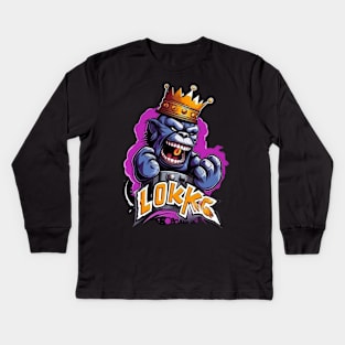 Crazy Cool Monkey Kids Long Sleeve T-Shirt